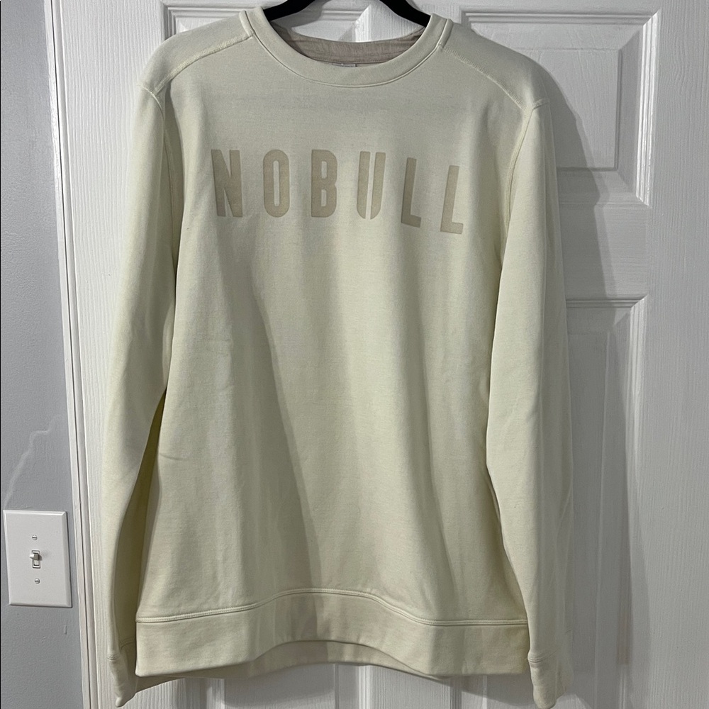 NOBULL Men's Cream Crewneck Sweater